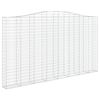 vidaXL buede gabionkurve 3 stk. 400x30x220/240 cm galvaniseret jern