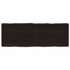 vidaXL bordplade 140x50x(2-6) cm naturlig kant behandlet tr&aelig; m&oslash;rkebrun