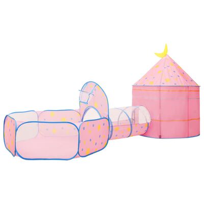 vidaXL legetelt til børn med 250 bolde 301x120x128 cm pink