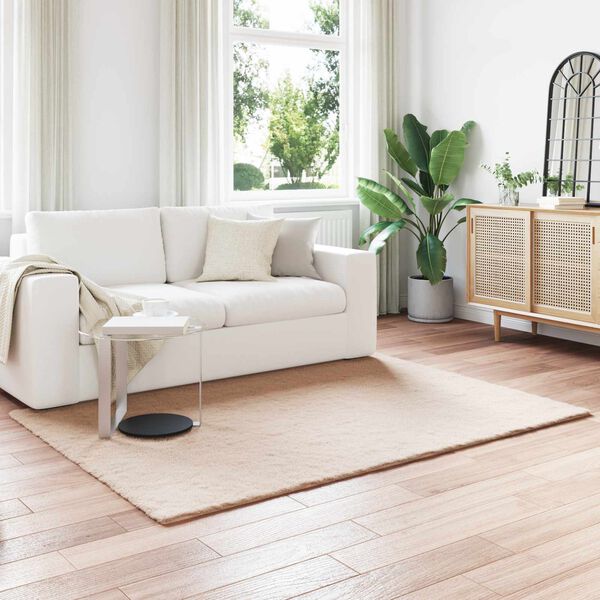 vidaXL Faux Kanin Pels T&aelig;ppe Olite Gr&aring;brun 160 x 230 cm Polyester