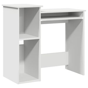 vidaXL skrivebord m. hylder 84x40x78 cm konstrueret tr&aelig; hvid