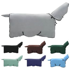 vidaXL Hestet&aelig;ppe Lysegr&aring; og pink Polyester