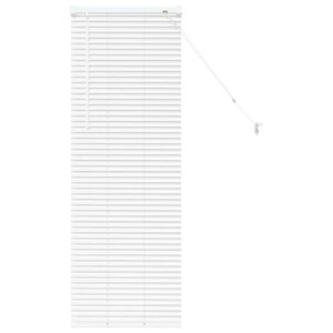 vidaXL Vindues Blind med gardiner Hvid Aluminium