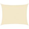 vidaXL solsejl 6x8 m 160 g/m&sup2; HDPE cremefarvet