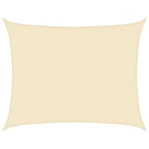 vidaXL solsejl 6x8 m 160 g/m&sup2; HDPE cremefarvet