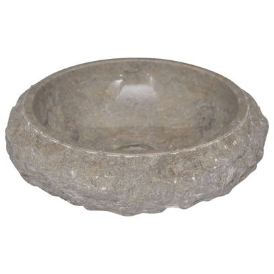 vidaXL håndvask Ø40x12 cm marmor grå