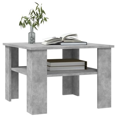 vidaXL sofabord 60x60x42 cm konstrueret træ betongrå