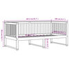 vidaXL daybed med reol uden madras 100x200 cm massivt fyrretr&aelig; hvid