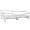 vidaXL daybed med udtr&aelig;k 2x(90x190) cm massivt fyrretr&aelig; hvid