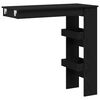 vidaXL V&aelig;g barbord 102 x 45 x 103,5 cm Konstrueret tr&aelig; Sort eg