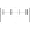 vidaXL sengegavl 193 cm metal sort