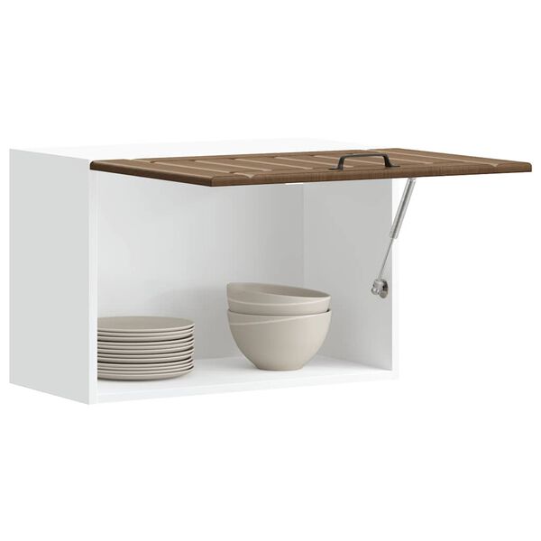 vidaXL k&oslash;kkenv&aelig;gskab Lucca brun egetr&aelig;sfarve konstrueret tr&aelig;