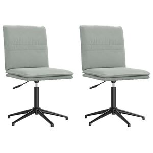 vidaXL spisebordsstole 2 stk. fl&oslash;jl lysegr&aring;