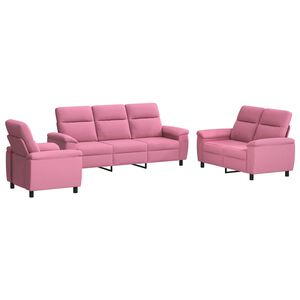 vidaXL Sofa S&aelig;t 3 pcs Lyser&oslash;d Stof