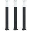 vidaXL pullertlamper med stikkontakt 3 stk. 80 cm sort IP44