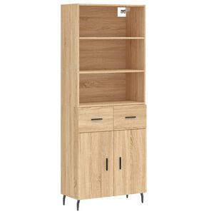 vidaXL h&oslash;jskab 69,5x34x180 cm konstrueret tr&aelig; sonoma-eg