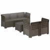 vidaXL 5-personers Havem&oslash;bel Sofa Rattan Look PP Lysegr&aring;