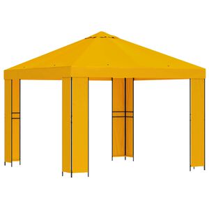 vidaXL Pavillon 3 x 3 m Gul Polyester og St&aring;l 190 gsm