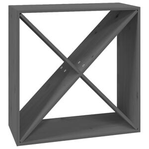 vidaXL vinreol 62x25x62 cm massivt fyrretr&aelig; gr&aring;