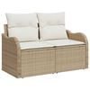 vidaXL Havesofa S&aelig;t med opbevaring 9 pcs Beige Poly rattan