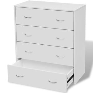 vidaXL sk&aelig;nk med 4 skuffer 60x30,5x71 cm hvid