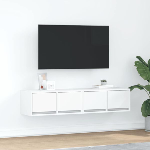 vidaXL tv-borde 2 stk. 60x31x25,5 cm konstrueret tr&aelig; hvid