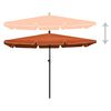 vidaXL parasol med stang 210x140 cm terrakotta