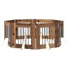 vidaXL Hundehegn med stativer 8 pcs Gammelt tr&aelig; 60 x 60 cm