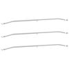 vidaXL Tarpaulin Bracket til Trailere 3 stk. S&oslash;lv 102-155 cm Aluminium