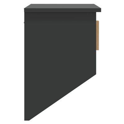 vidaXL væghængt garderobe m. knager 80x24x35,5 cm konstrueret træ sort