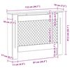 vidaXL radiatorskjuler 112x19x81,5 cm MDF sort