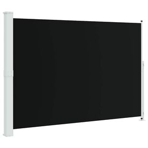 vidaXL sammenrullelig sidemarkise til terrassen 200x314 cm sort