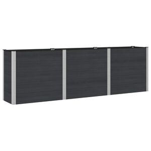 vidaXL H&oslash;jbed Sort 300 x 50 x 91 cm WPC og Aluminium