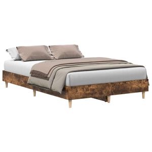 vidaXL sengestel uden madras 120x190 cm konstrueret tr&aelig; r&oslash;get eg