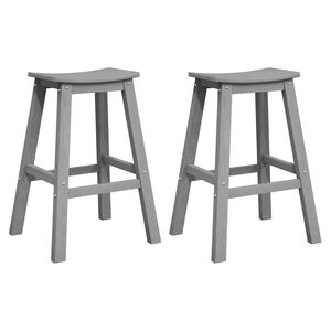 vidaXL Barb&aelig;nk 2 stk. Lysegr&aring; 52 x 43 x 73,5 cm HDPE