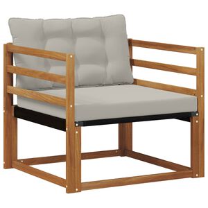 vidaXL Udend&oslash;rs sofagruppe Massiv akacietr&aelig; og Textilene Naturfarvet