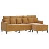 vidaXL 3-personers sofa med fodskammel 180 cm velour brun