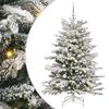 vidaXL Kunstigt Hinged Juletr&aelig; Hvid 150 cm PE og PVC
