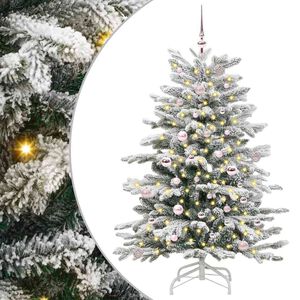 vidaXL Kunstigt Hinged Juletr&aelig; Hvid 150 cm PE og PVC