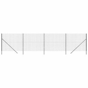 vidaXL tr&aring;dhegn 2,2x10 m galvaniseret st&aring;l antracitgr&aring;