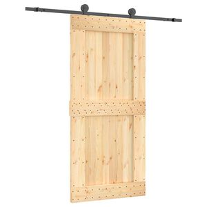 vidaXL Skyded&oslash;r 95 x 210 cm Massivt Fyrretr&aelig; (Ubehandlet)