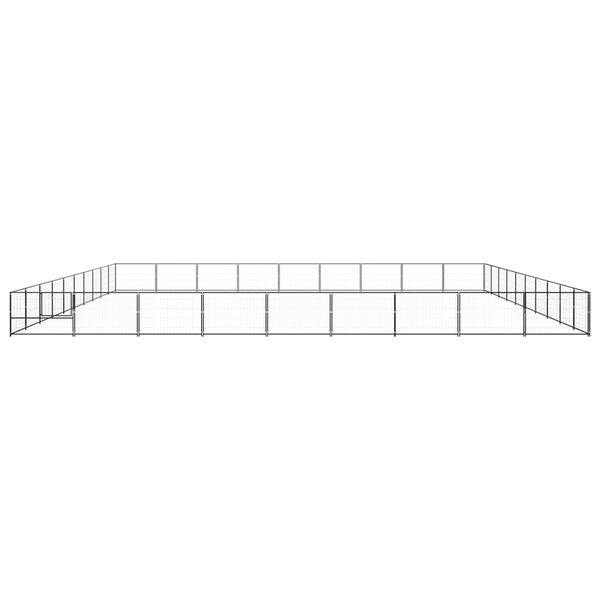 vidaXL hundel&oslash;beg&aring;rd 90 m&sup2; st&aring;l sort