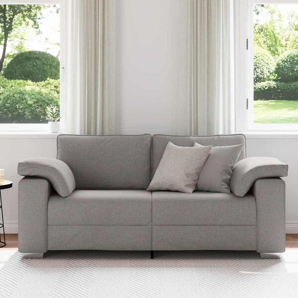 vidaXL Sofa 140cm Gr&aring;brun Stof