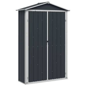 vidaXL haveskur 116x45x175 cm galvaniseret st&aring;l antracitgr&aring;