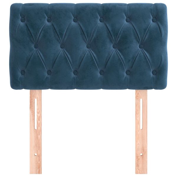 vidaXL sengegavl 80x7x78/88 cm fl&oslash;jl m&oslash;rkebl&aring;