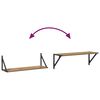 vidaXL V&aelig;ghylder med hylde 2 pcs Artisan Egetr&aelig; 80 x 25 x 25,5 cm