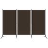 vidaXL 3-panels rumdeler 260 x 180 cm brun