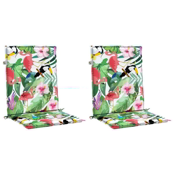 vidaXL stolehynder m. lav ryg 2 stk. stof flerfarvet