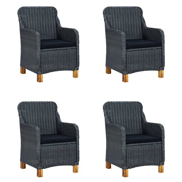 vidaXL spisebordss&aelig;t til haven 5 dele m&oslash;rkegr&aring;