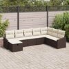 vidaXL Havesofa Sæt med pude 8 pcs Brun 55 x 62 x 69 cm Poly rattan